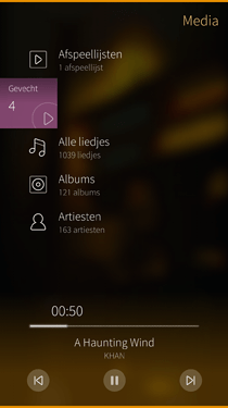 Image of the lannding page of the music player