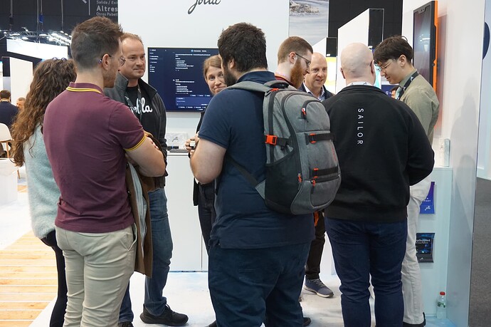 Visitors at the stand