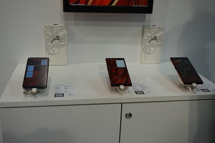 Phones on display