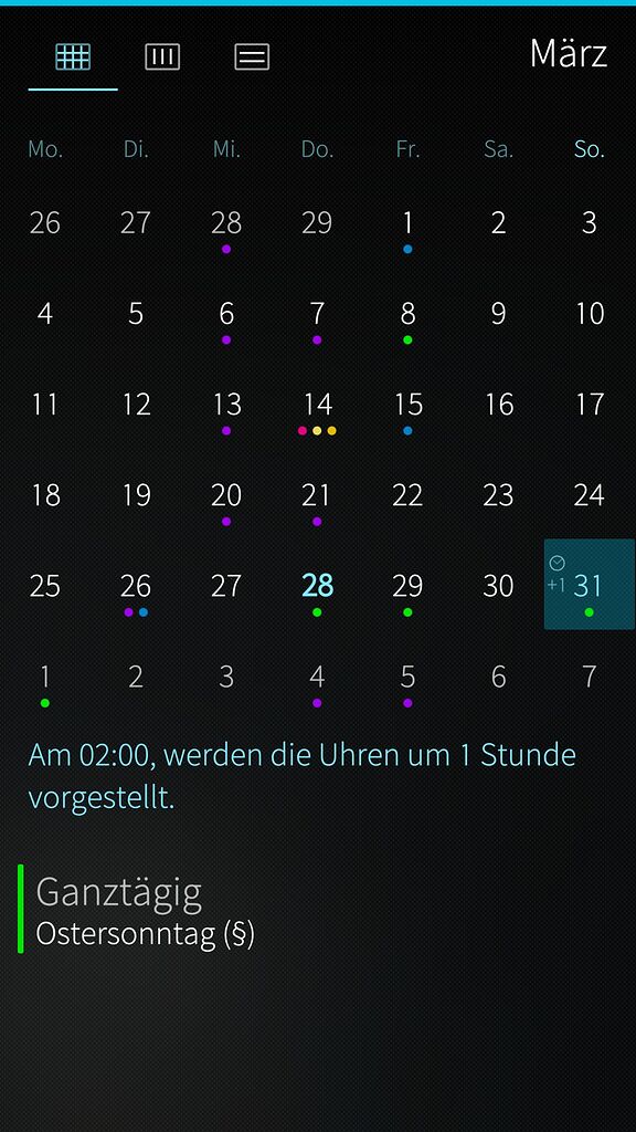 Calendar Daylight saving time switch has wrong translation Bug