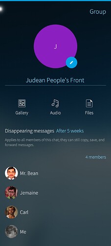 Editing a group