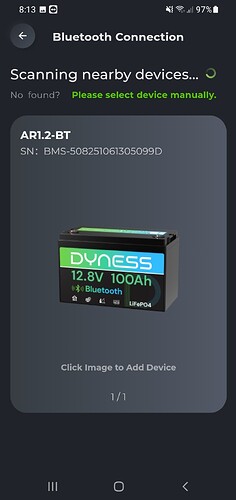 Dyness-App-Battery-Detected