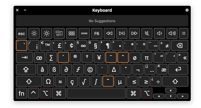 Options-keyboard